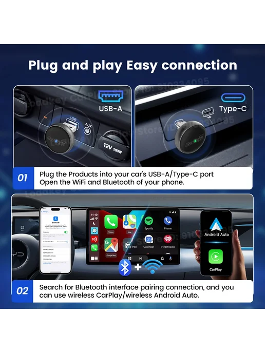 Carlinkit CarPlay адаптер Mini Ultra 3, вариант, фото 6