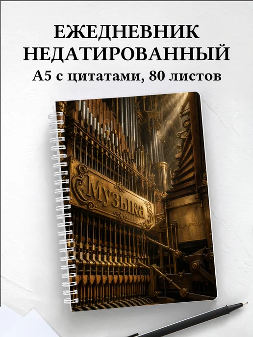 Ежедневник недатированный Музыка с мотивирующими цитатами