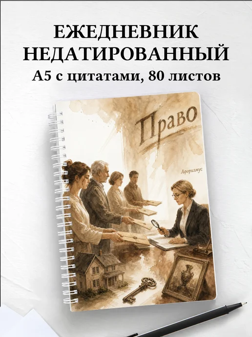 Ежедневник недатированный Право с мотивирующими цитатами