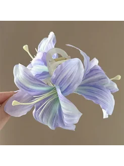Градиентные заколки-крабы в виде лилии PURPLE Color