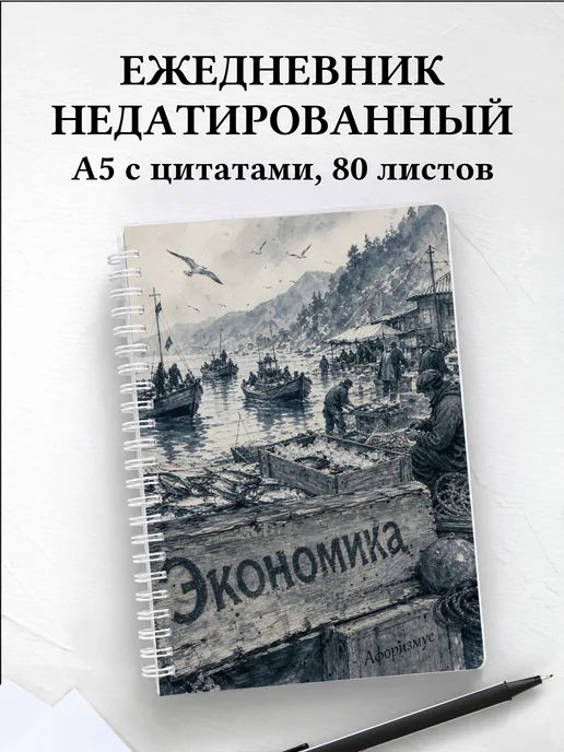 Ежедневник недатированный Экономика с мотивирующими цитатами