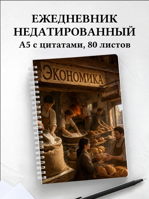 Ежедневник недатированный Экономика с мотивирующими цитатами