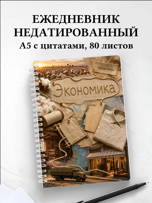 Ежедневник недатированный Экономика с мотивирующими цитатами
