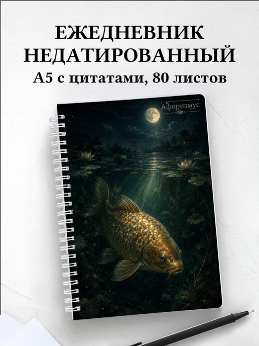 Ежедневник недатированный Карп с мотивирующими цитатами