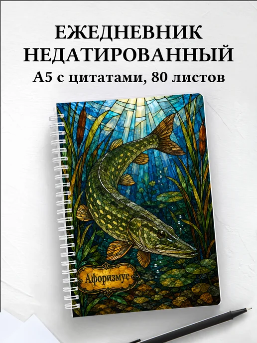 Ежедневник недатированный Щука с мотивирующими цитатами