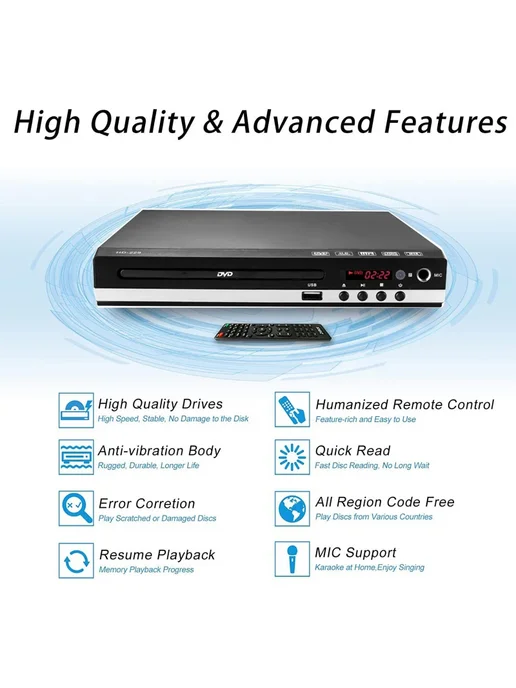 Нет бренда DVD-плеер 1080P EU PLUG 220V, HDMI ТВ-приставка US 110V, фото 5