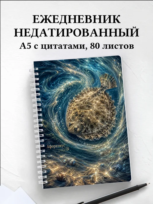 Ежедневник недатированный Камбала с мотивирующими цитатами