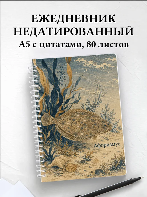 Ежедневник недатированный Камбала с мотивирующими цитатами