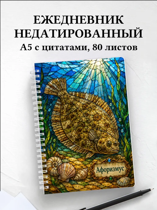 Ежедневник недатированный Камбала с мотивирующими цитатами