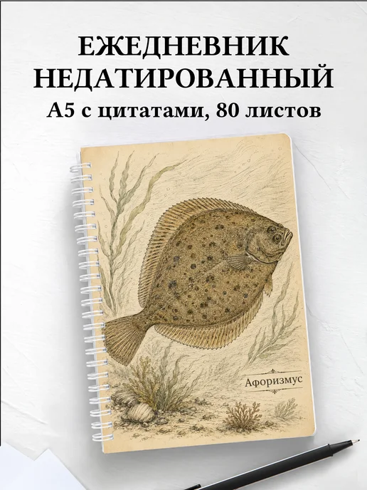 Ежедневник недатированный Камбала с мотивирующими цитатами