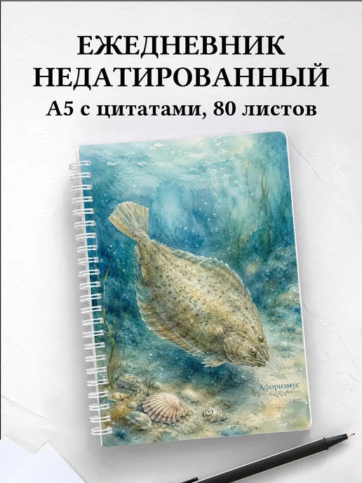 Ежедневник недатированный Камбала с мотивирующими цитатами