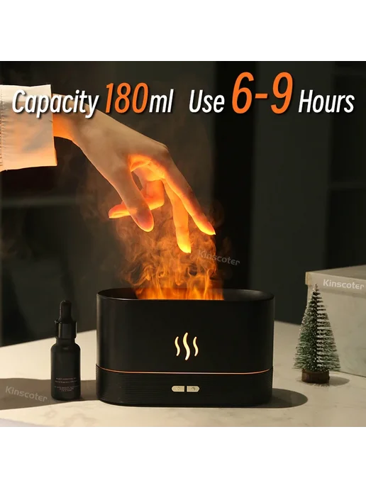 kinscoter USB настольный увлажнитель с эффектом пламени Whit, вариант, фото 4