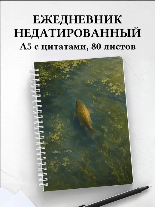 Ежедневник недатированный Карась с мотивирующими цитатами