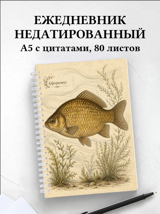 Ежедневник недатированный Карась с мотивирующими цитатами