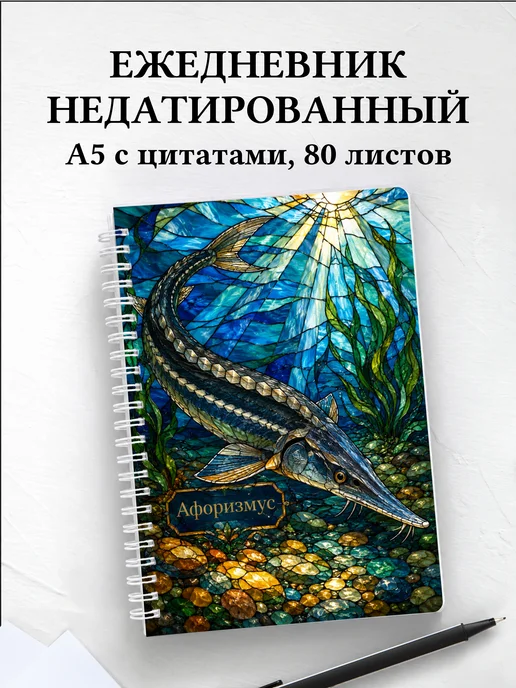 Ежедневник недатированный Стерлядь с мотивирующими цитатами