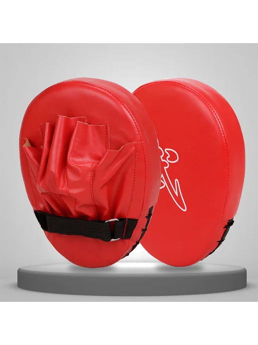 Муфта бойцовская PU кожа износостойкая для бокса MMA Muay Th, красный, фото 5