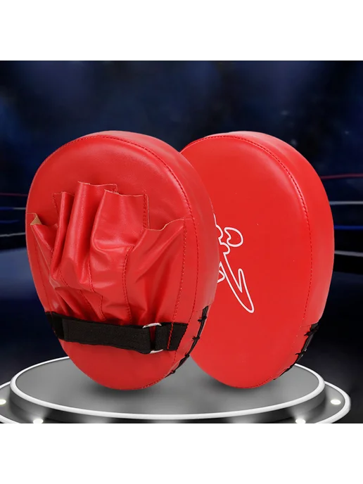 Муфта бойцовская PU кожа износостойкая для бокса MMA Muay Th, красный, фото 8