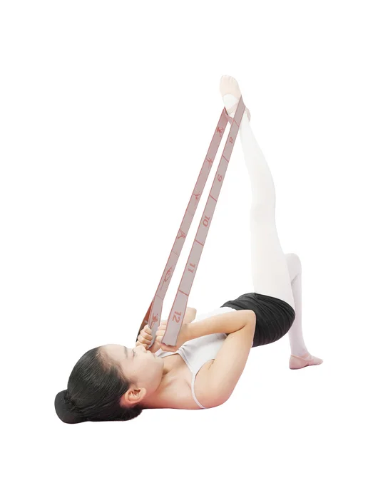 Банда для фитнеса регулируемая Light Pink, для растяжки, розовый, фото 3