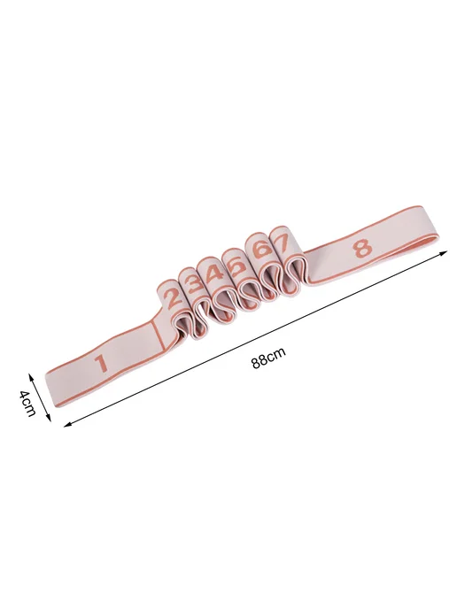 Банда для фитнеса регулируемая Light Pink, для растяжки, розовый, фото 7