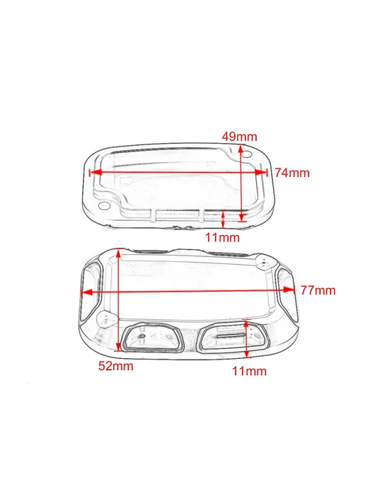Крышка бачка тормозной жидкости Harley Touring черный, черный, фото 3