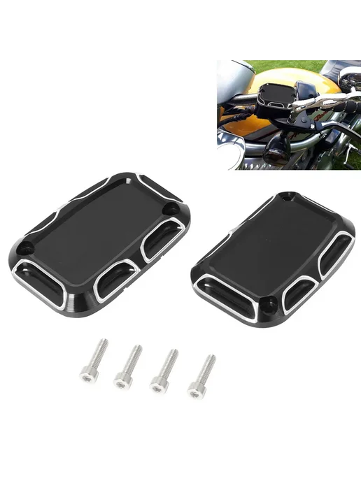 Крышка бачка тормозной жидкости Harley Touring черный, вариант, фото 4