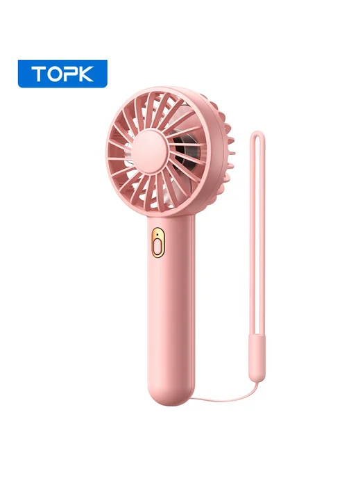 TOPK Портативный USB-вентилятор Pink 1800mah, 1800 мАч