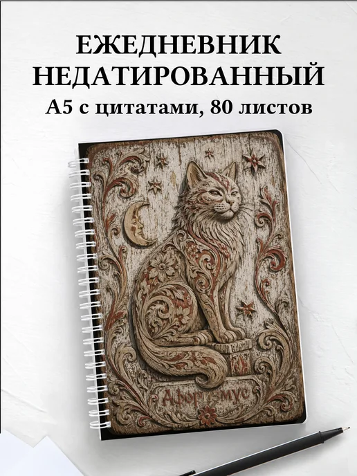 Ежедневник недатированный Баюн с мотивирующими цитатами