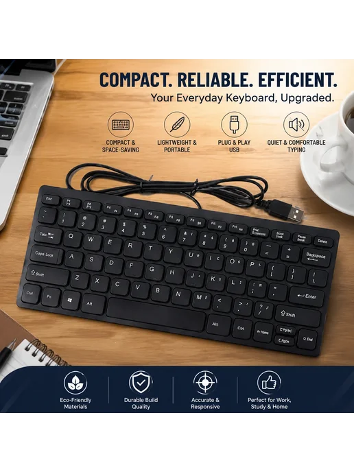 NexusClick Проводная USB-клавиатура Black, черный, фото 7