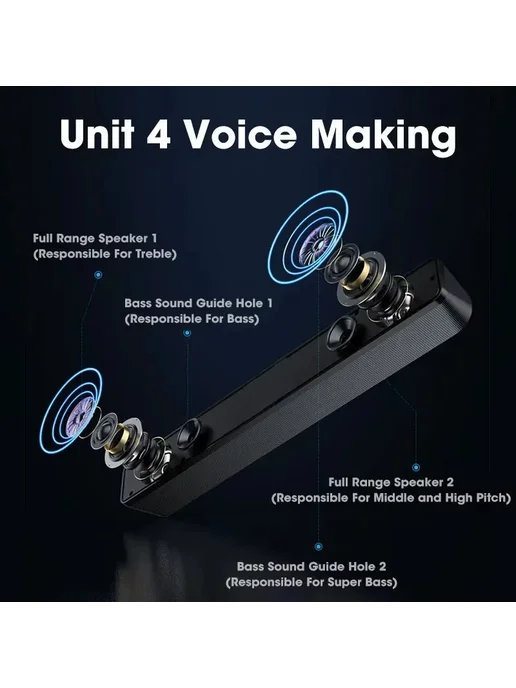 NOCCLILI Саундбар Bluetooth version, синий, фото 4