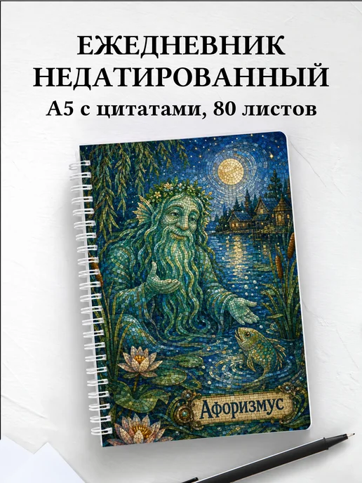 Ежедневник недатированный Водяной с мотивирующими цитатами