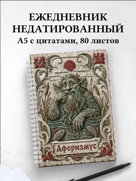 Ежедневник недатированный Водяной с мотивирующими цитатами