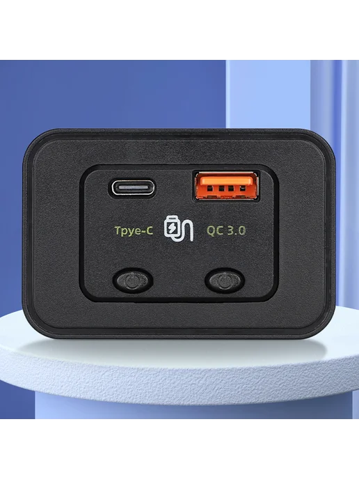 12 24В автозарядка с 2 USB, PD Type-C, QC3.0, 48W, 48 Вт, фото 5