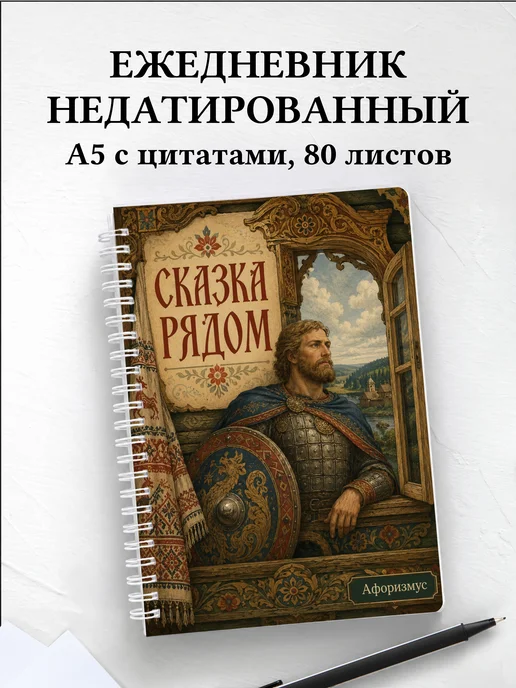 Ежедневник недатированный Добрыня с мотивирующими цитатами