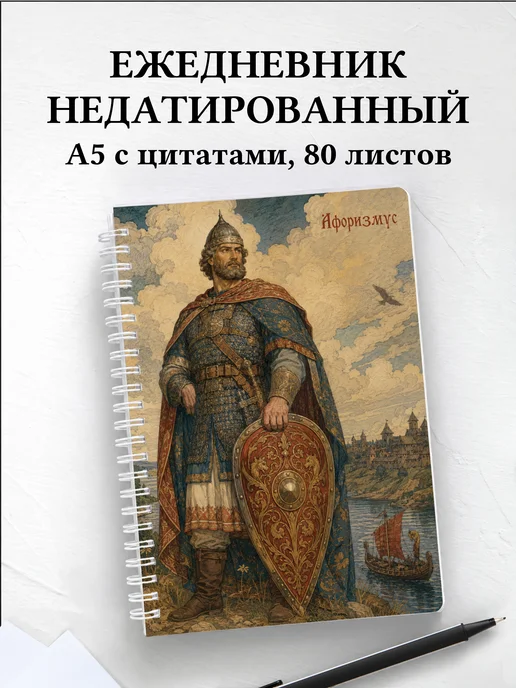 Ежедневник недатированный Добрыня с мотивирующими цитатами