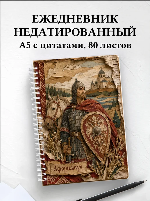 Ежедневник недатированный Добрыня с мотивирующими цитатами