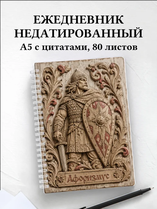 Ежедневник недатированный Добрыня с мотивирующими цитатами