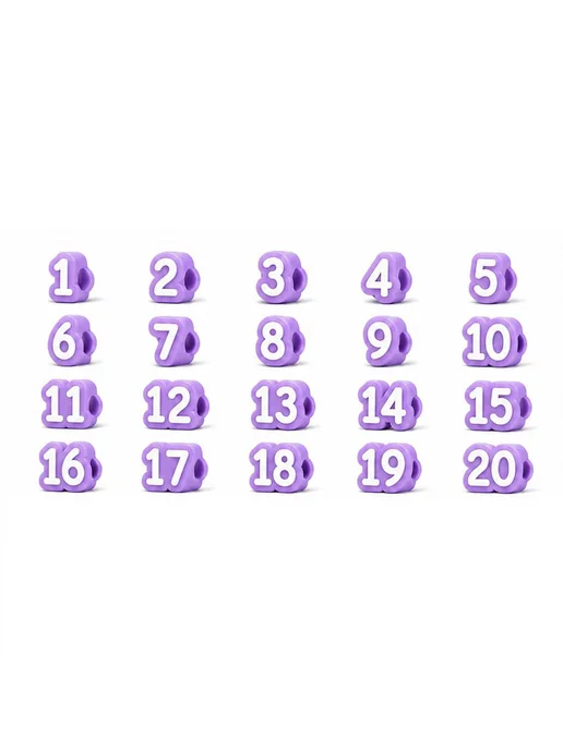 20 шт. №1-20 Топперы для карандаша 3D, многоразовые, для шко, 20 шт, фото 4