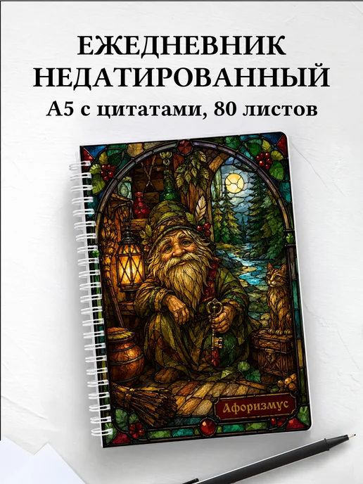 Ежедневник недатированный Домовой с мотивирующими цитатами