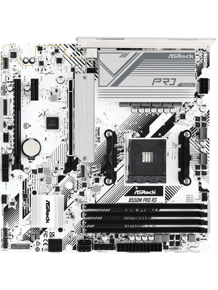 Материнская плата B550M Pro RS Soc-AM4 AMD B550 4xDDR4 mATX ASRock 1312910178 купить в интернет‑магазине Wildberries