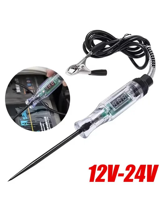 Тестер автомобильный 12V24V, LED, мультифункциональный, вариант, фото 2