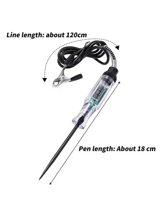 Тестер автомобильный 12V24V, LED, мультифункциональный, вариант, фото 4
