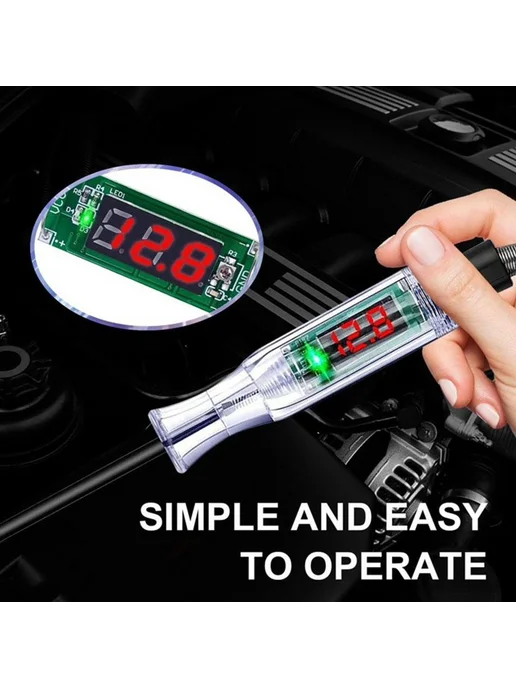 Тестер автомобильный 12V24V, LED, мультифункциональный, вариант, фото 6