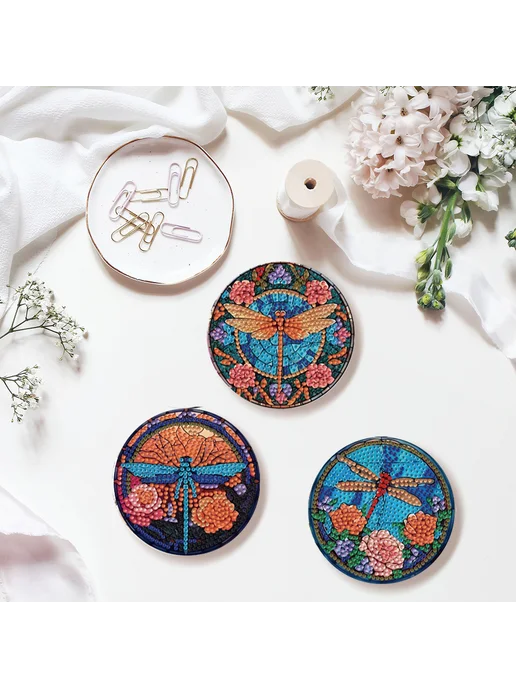 8шт Драконфля декор для подставок, DIY diamond painting, для, 8 шт