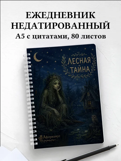 Ежедневник недатированный Кикимора с мотивирующими цитатами