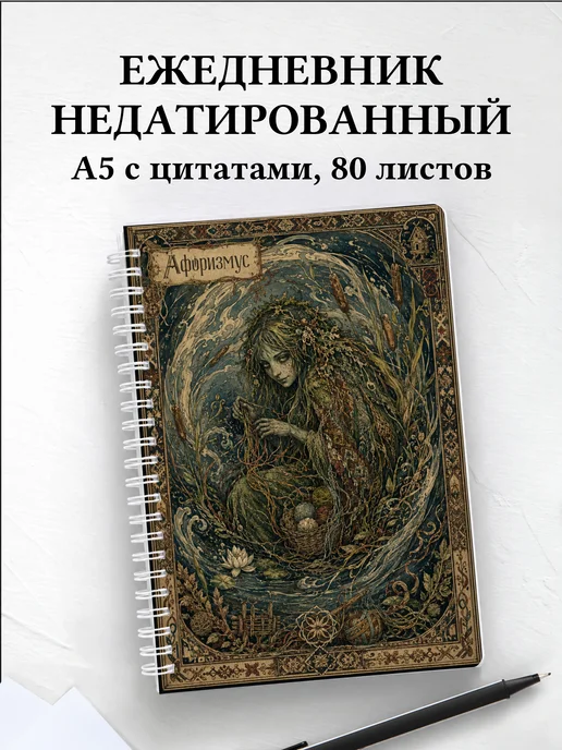 Ежедневник недатированный Кикимора с мотивирующими цитатами