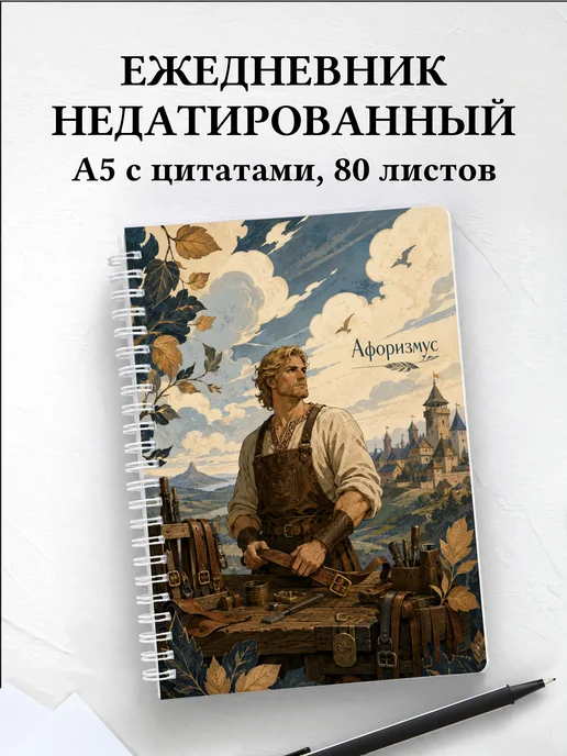 Ежедневник недатированный Кожемяка с мотивирующими цитатами