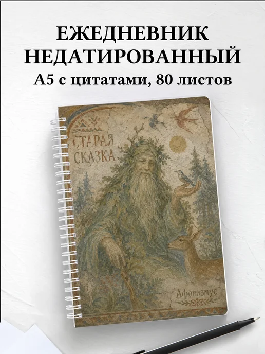 Ежедневник недатированный Леший с мотивирующими цитатами
