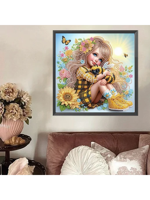 Набор для 5D алмазной мозаики Cute 30x30см DIY, 30x30 см, фото 3