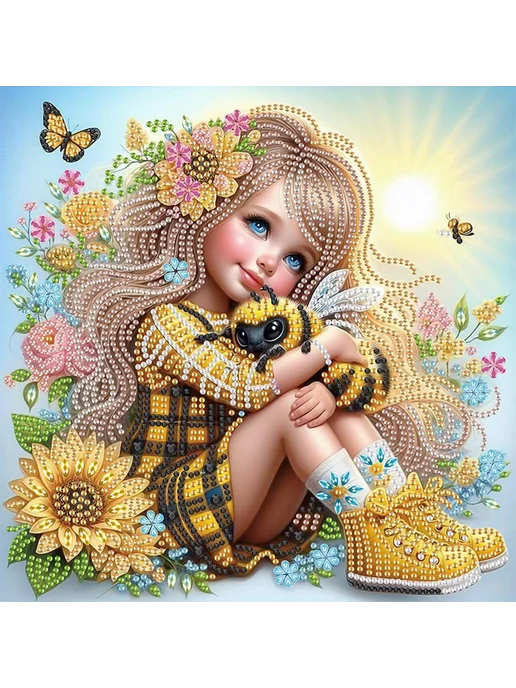 Набор для 5D алмазной мозаики Cute 30x30см DIY, 30x30 см, фото 5