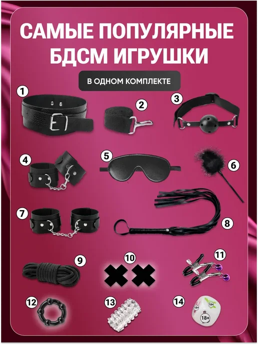 SpenceFox БДСМ комплект 14 секс игрушек 18+, вариант, фото 2